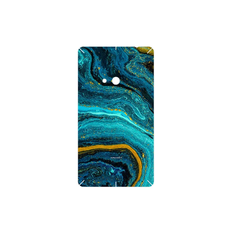 برچسب پوششی ماهوت مدل Turquoise marblewith golden streaks مناسب برای گوشی موبایل نوکیا Lumia 625