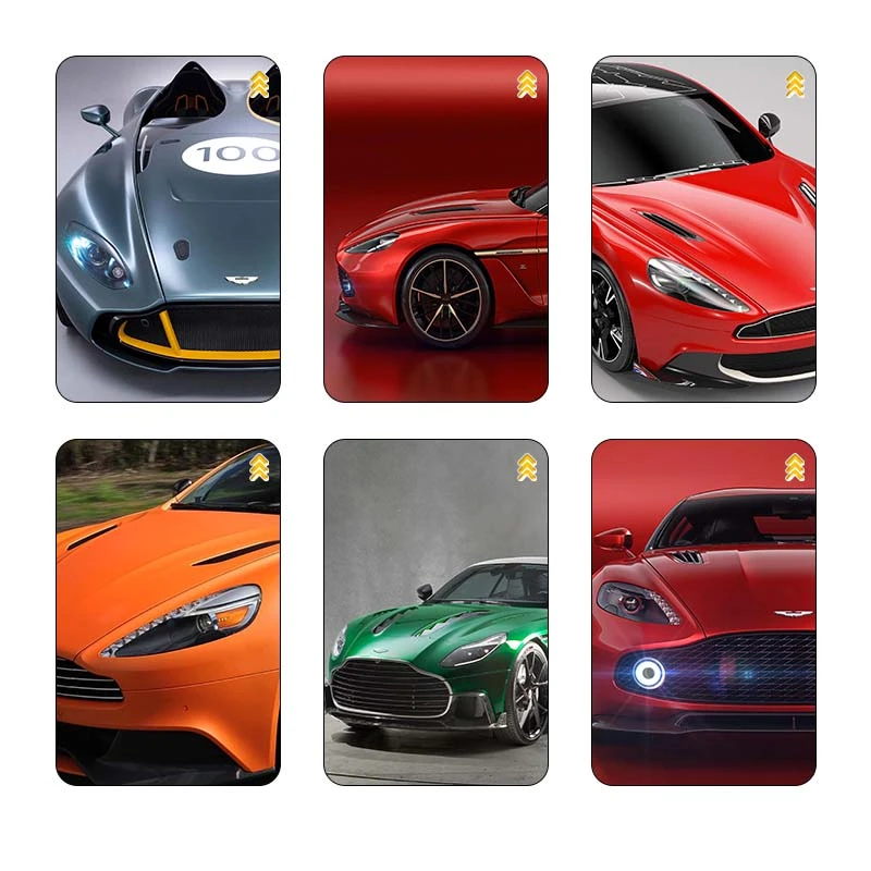 استيکر کارت کارنيکا طرح استون مارتین Aston Martin کد 48708 مجموعه 6 عددی