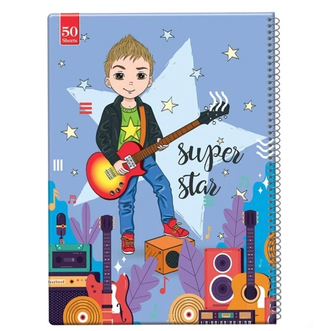 دفتر مشق 50 برگ مدل پسران کد 100PS15