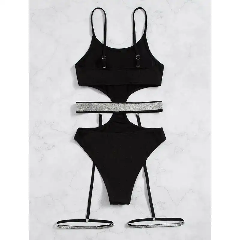 بادی زنانه مدل ساحلی فانتزی بدون پشت