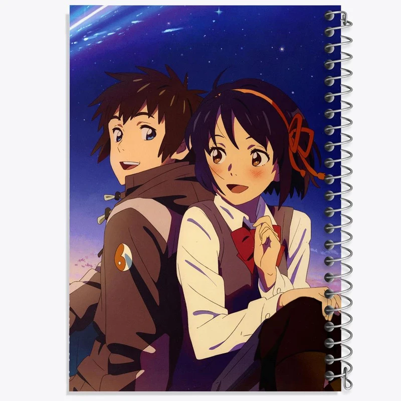 دفتر نت موسیقی 50 برگ خندالو مدل تاکی تاچیبانا و میتسویا میامیزو انیمه یورنیم Your Name کد 16242