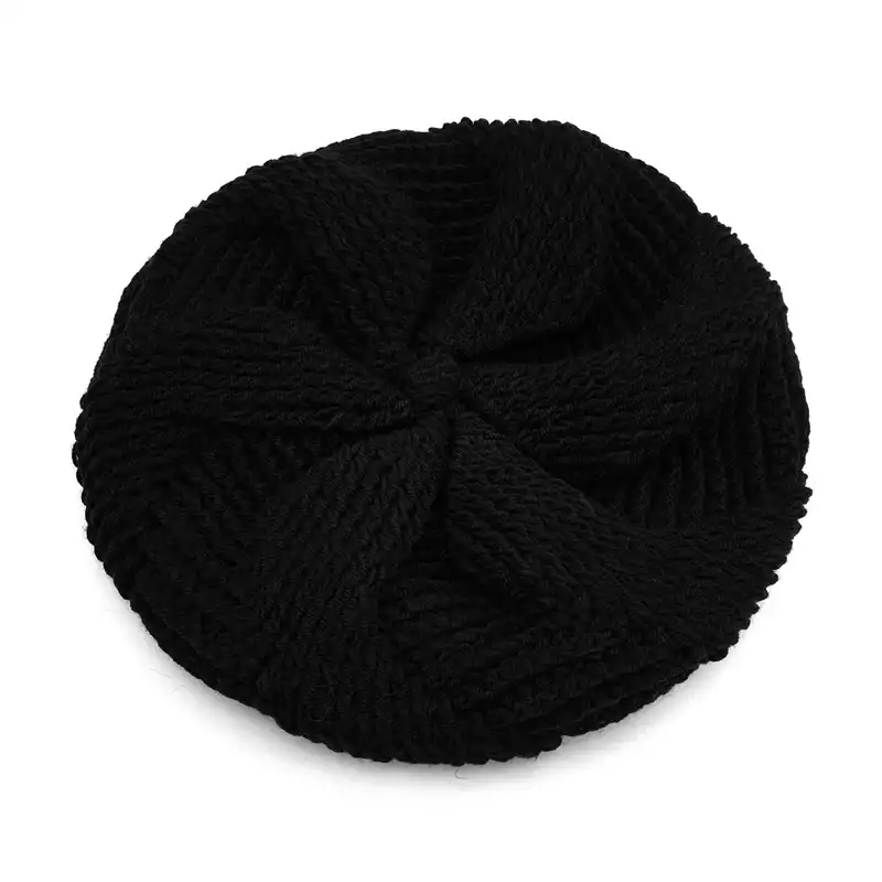 کلاه بافتنی زنانه كد ZHT01-BK