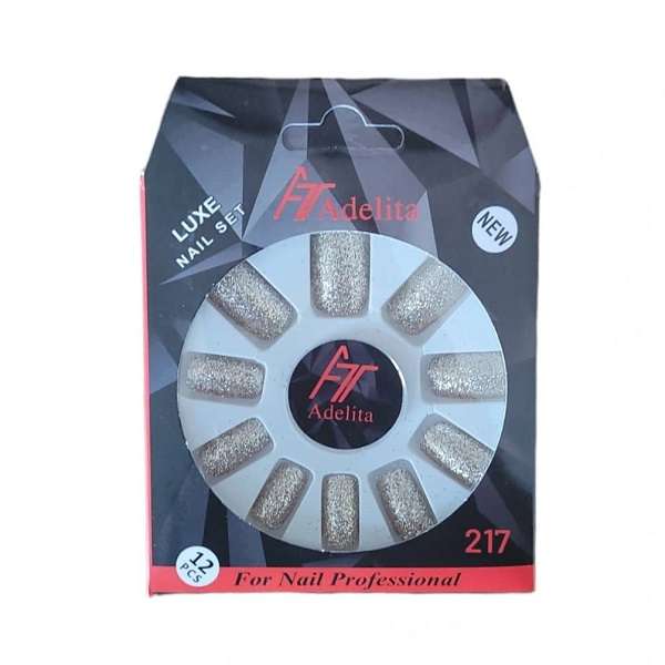 ناخن مصنوعی آدلیتا مدل Sh-G-217 بسته 12 عددی
