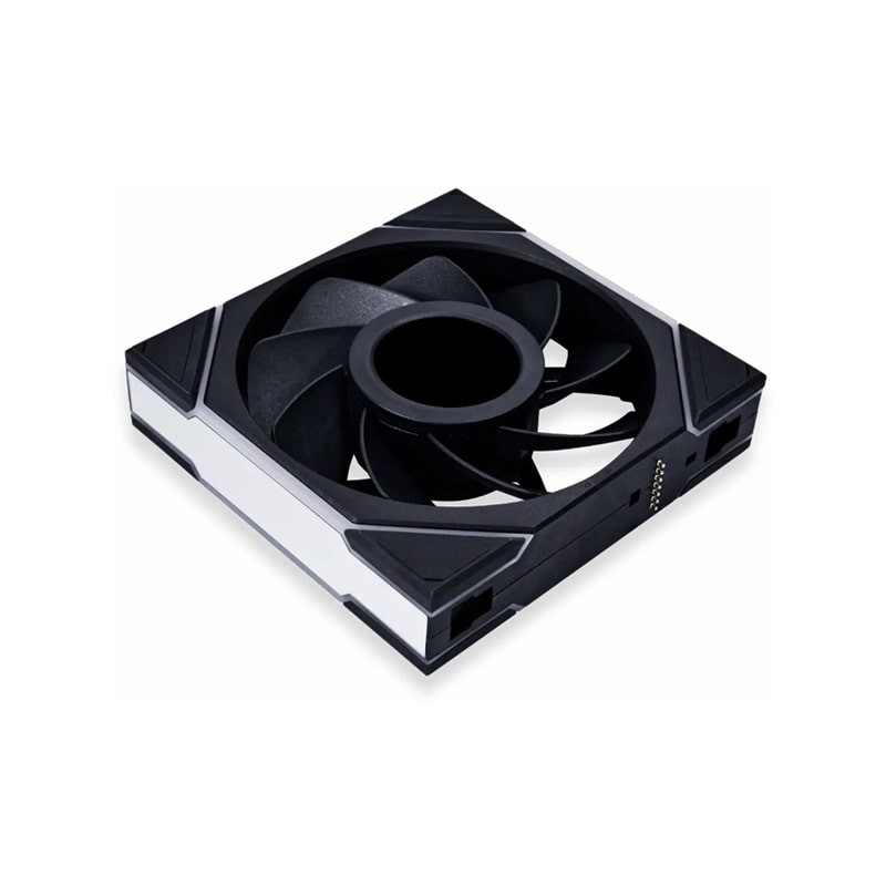 فن کیس لیان لی مدل UNI FAN TL 120 LCD Reverse Black بسته 3 عددی
