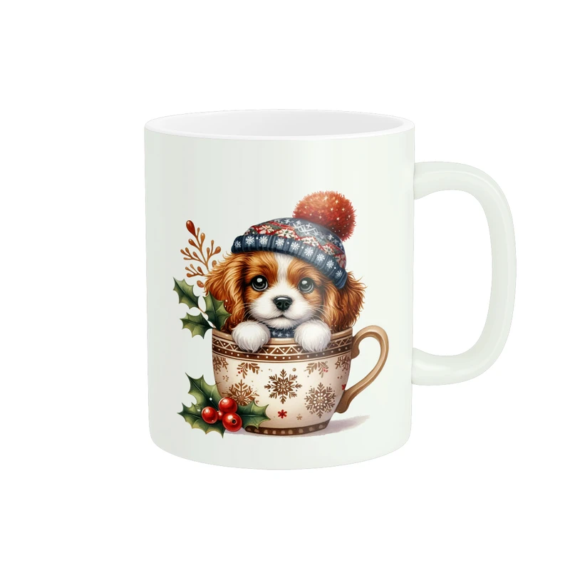 ماگ پادآفرین مدل کریسمس طرح سگ کیوت کد PM1053