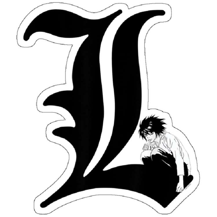 استیکر لپ تاپ مدل L And kira Art Detch Love Note L