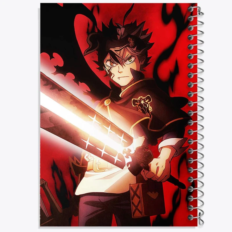 دفتر ژورنال نویسی 50 برگ خندالو مدل نقطه ای طرح آستا انیمه بلک کلاور Black Clover کد 11705