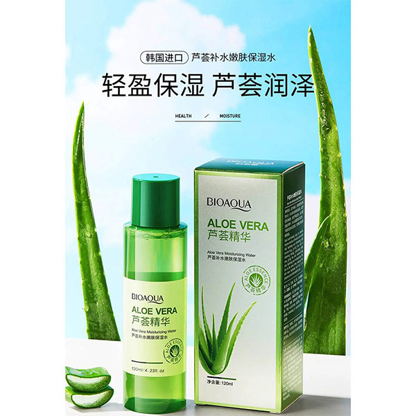 تونر مرطوب کننده بایو آکوا مدل Aloe Vera حجم 120 میلی لیتر