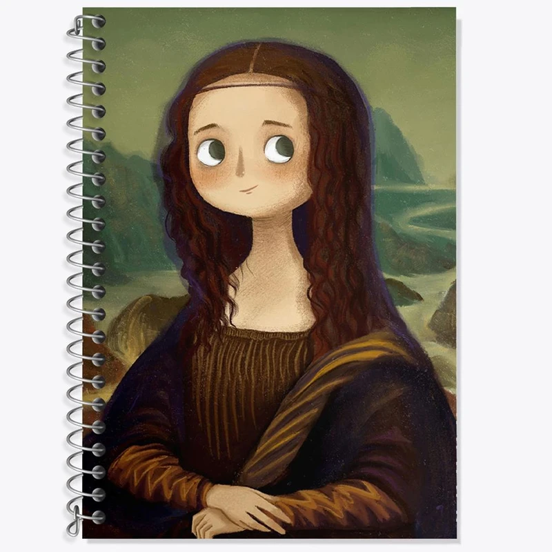 دفتر زبان 50 برگ خندالو مدل دو خط طرح مونالیزا کد 23362