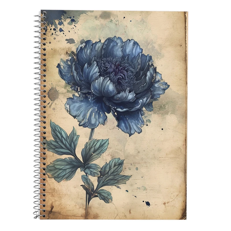 دفتر زبان 50 برگ مدوپد مدل دو خط طرح گل کد DF13784