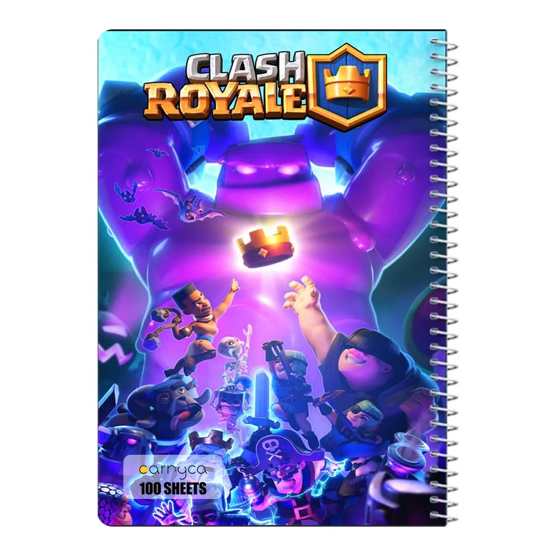 دفتر مشق 100 برگ سیمی کارنیکا طرح کلش رویال Clash Royale کد 39163