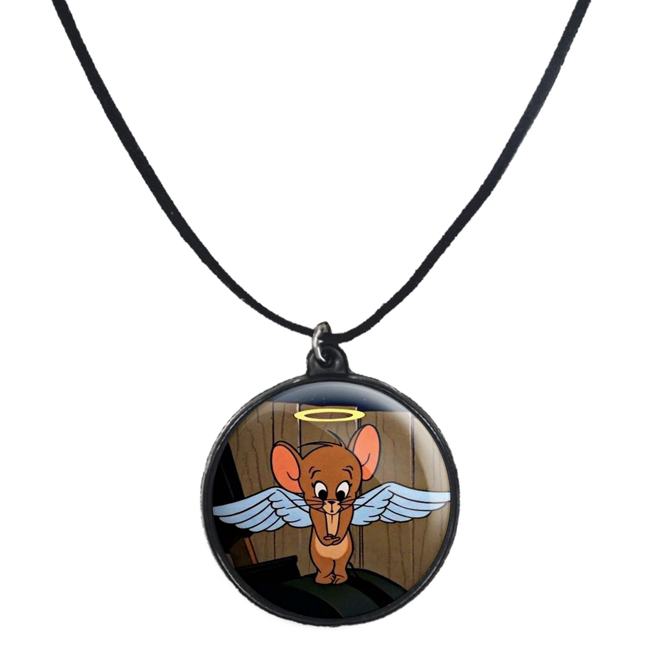 گردنبند پرمانه طرح تام و جری کد pmb.10854 مدل دو طرفه