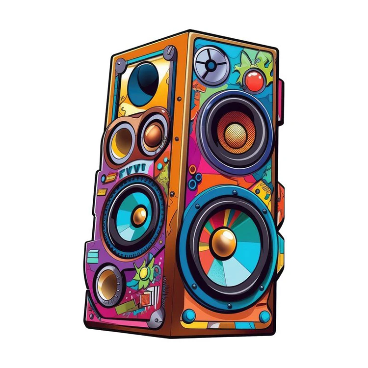 استیکر پارچه و لباس پاد آفرین مدل موسیقی کد 571