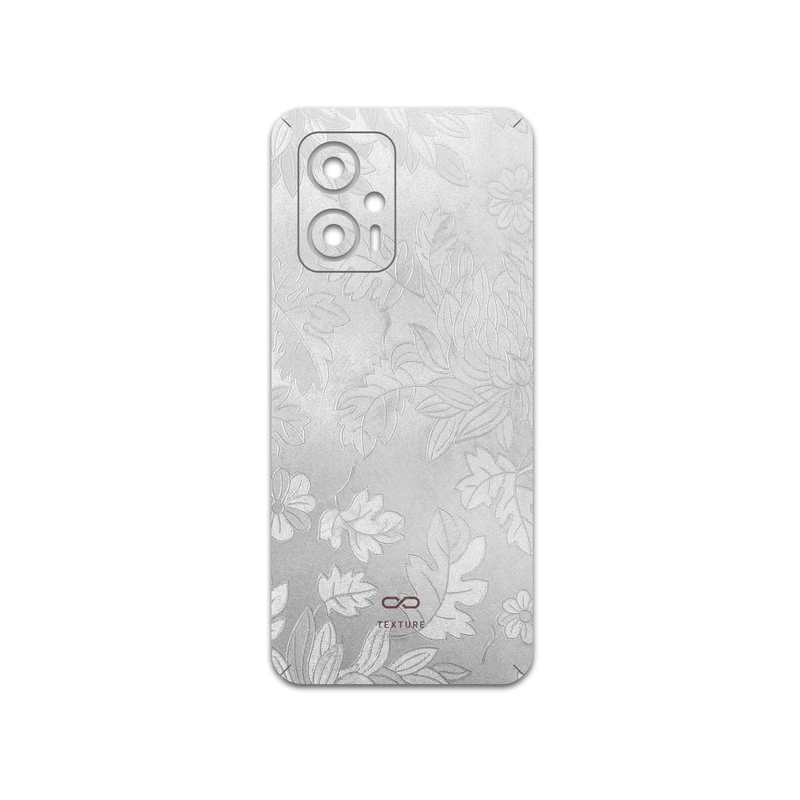 برچسب پوششی ماهوت مدل Silver-Wildflower مناسب برای گوشی موبایل شیائومی Poco X4 GT