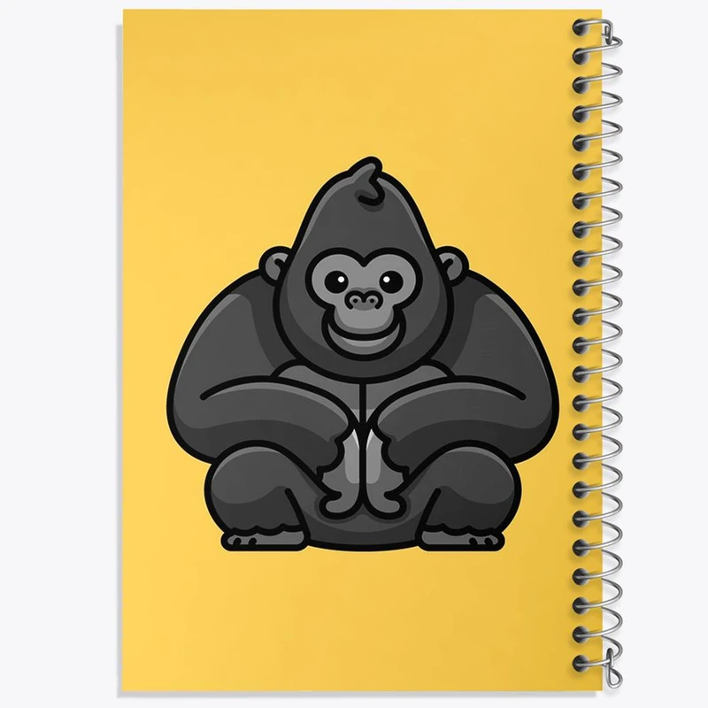دفتر مشق 50 برگ خندالو مدل حیوانات بامزه گوریل کد 28198