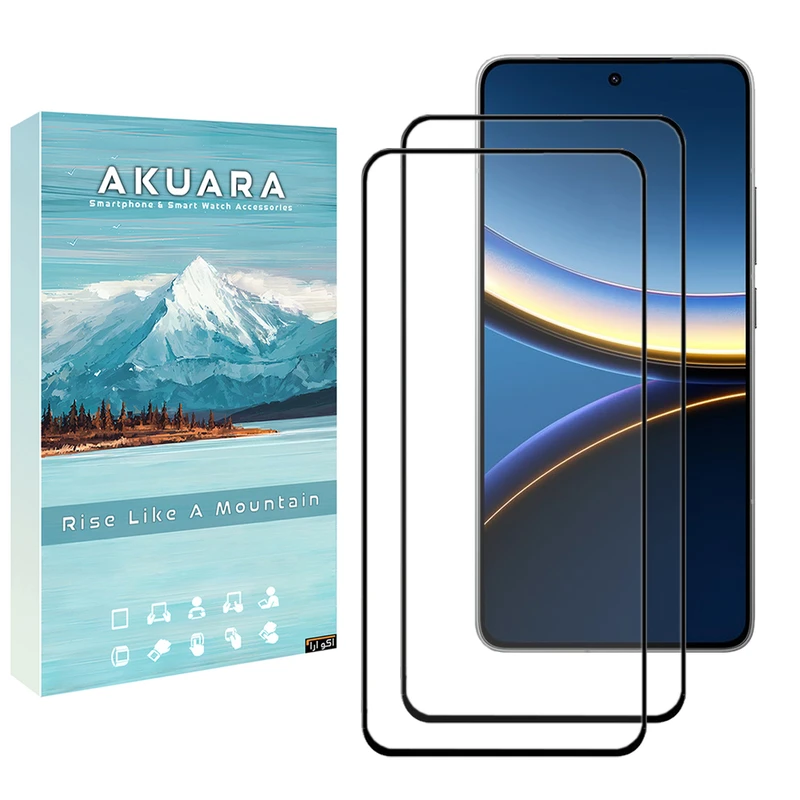 محافظ صفحه نمایش آکوآرا مدل AKU fl2 مناسب برای گوشی موبایل شیائومی Poco F7 Pro بسته دو عددی
