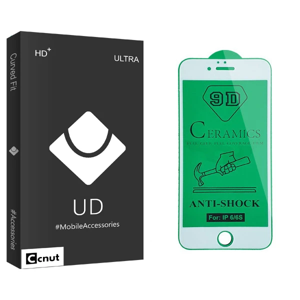 محافظ صفحه نمایش سرامیکی کوکونات مدل UD Black مناسب برای گوشی موبایل اپل iPhone 6