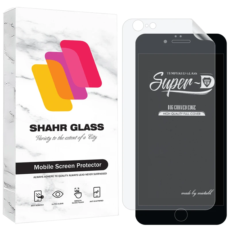 محافظ صفحه نمایش شهر گلس مدل SUNS مناسب برای گوشی موبایل اپل iPhone 6 / iPhone 6s به همراه محافظ پشت گوشی 