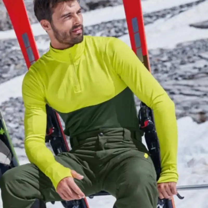 تی شرت آستین بلند ورزشی مردانه کریویت مدل نیم زیپ 23