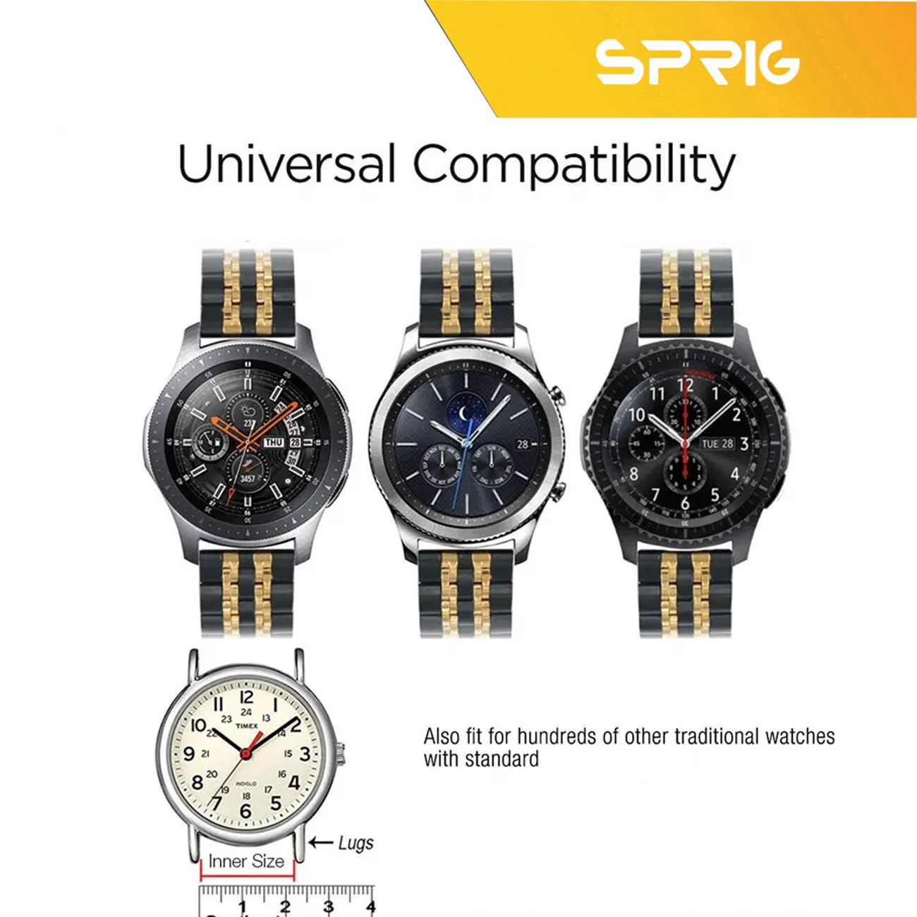 بند اسپریگ مدل 7Bid Luxury مناسب برای ساعت هوشمند سامسونگ Galaxy Watch Active 2 40mm / Active 2 44mm / Watch 3 size 41mm / Galaxy Watch 4 40mm / watch 4 42mm / watch 4 44mm / watch 4 46mm -  - 4