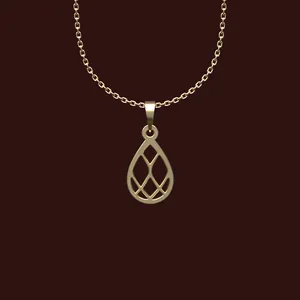 گردنبند طلا 18 عیار زنانه مدوپد مدل هندسی کد W2-1-1022