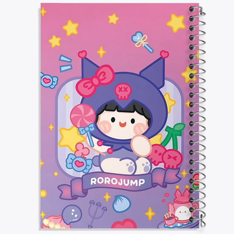 دفتر شطرنجی 50 برگ خندالو طرح رورو جامپ کرومی کد N3903