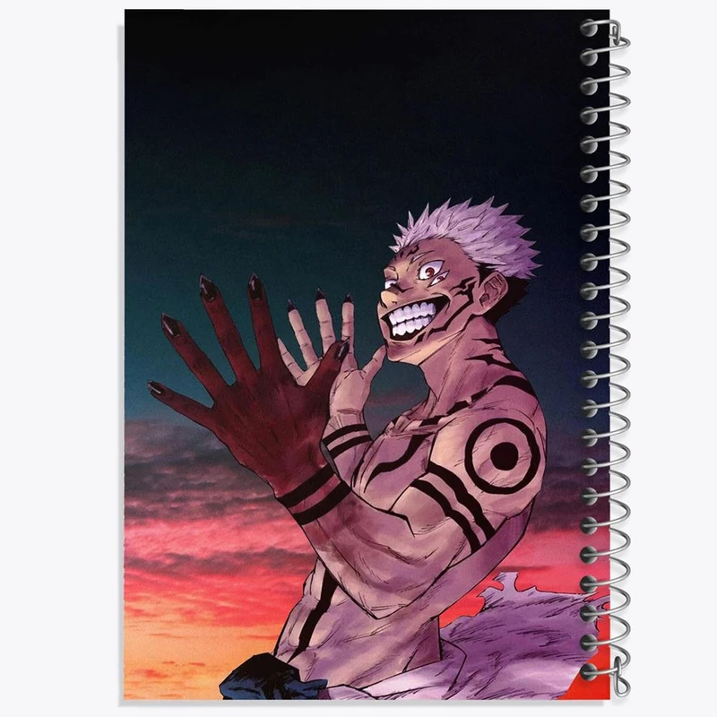 دفتر ژورنال نویسی 50 برگ خندالو مدل نقطه ای طرح ریومن سوکونا انیمه جوجوتسو کایزن کد 11070