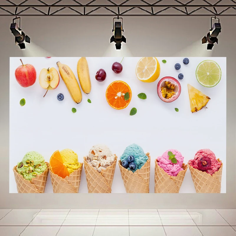 پوستر طرح بستنی و میوه کد AR1756