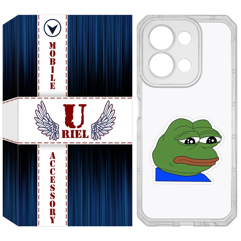 کاور یوریل مدل Clear کد 86 طرح قورباغه غمگین مناسب برای گوشی موبایل شیائومی Redmi 15C 4G