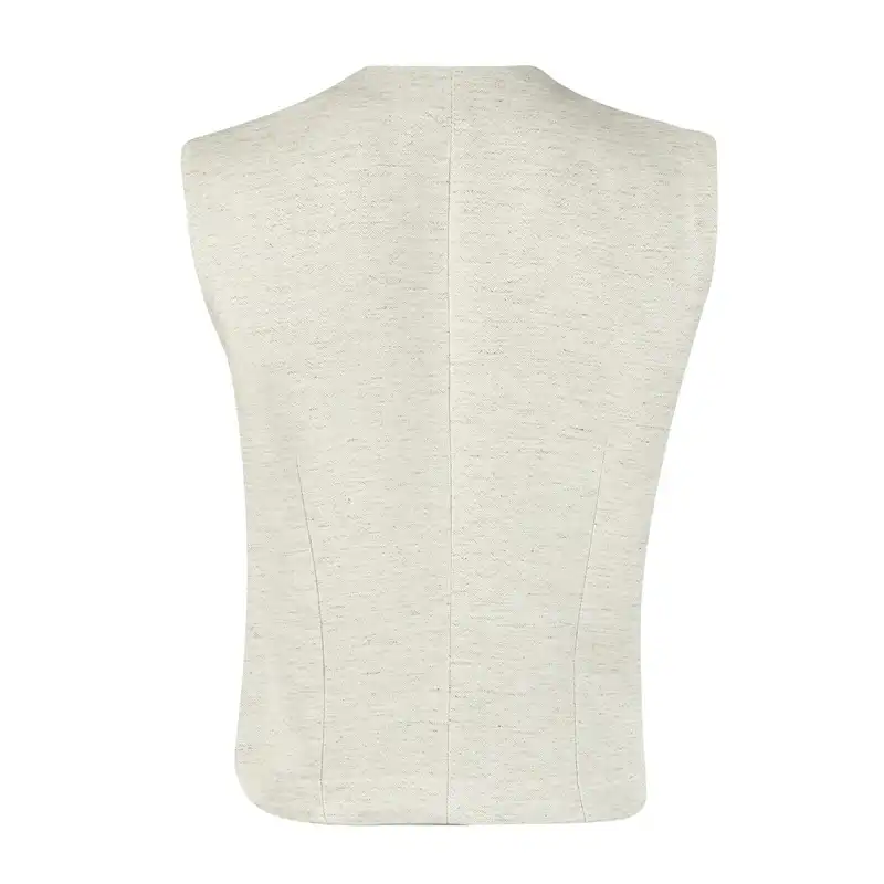 جلیقه زنانه سرژه مدل 234104 رنگ کرم