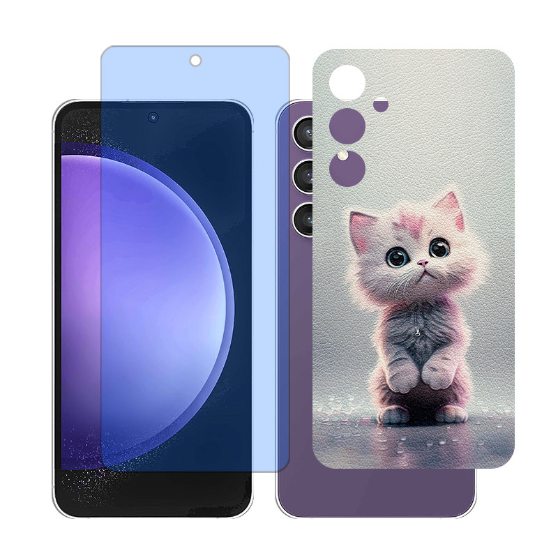 محافظ صفحه نمایش بلوکات گلس مدل Together مناسب برای گوشی موبایل سامسونگ Galaxy S23 FE به همراه برچسب پوششی پشت گوشی 