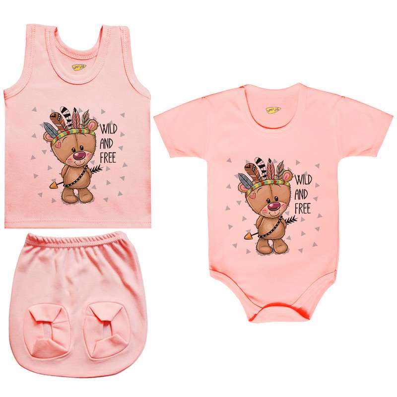 ست 3 تکه لباس نوزادی کارانس مدل PRSZS-3245