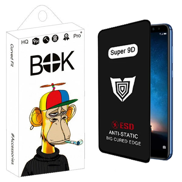 محافظ صفحه نمایش بوک مدل Super 9D Touch مناسب برای گوشی موبایل هوآوی mate 10 Lite