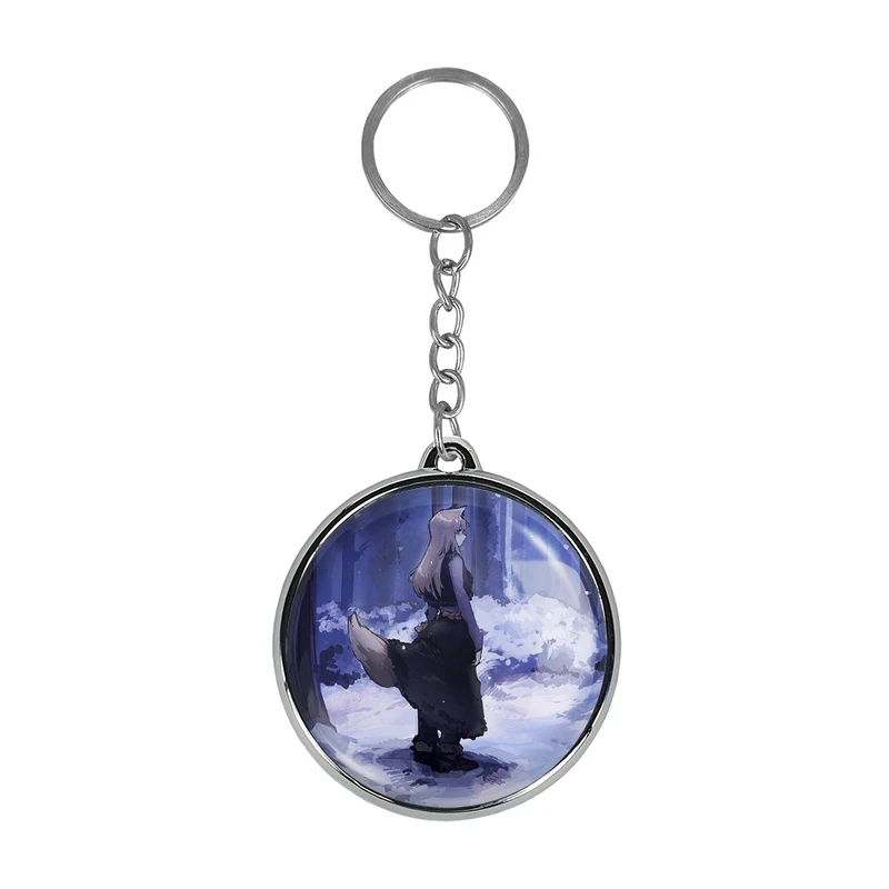 جاکلیدی خندالو طرح هولو انیمه ادویه و گرگ مدل دوطرفه کد 3616236163