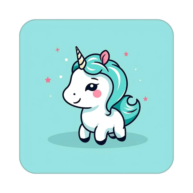 زیر لیوانی کاکتی طرح اسب تک شاخ و یونیکورن مدل mp29944