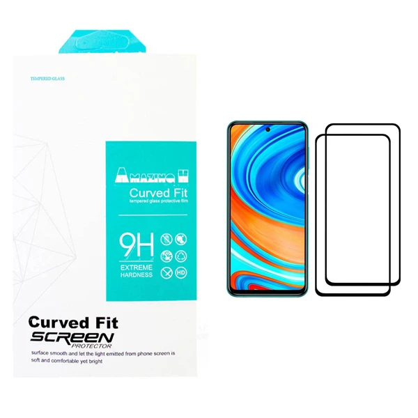 محافظ صفحه نمایش مدل AMAZING مناسب برای گوشی موبایل شیائومی Redmi Note 9 Pro بسته دو عددی