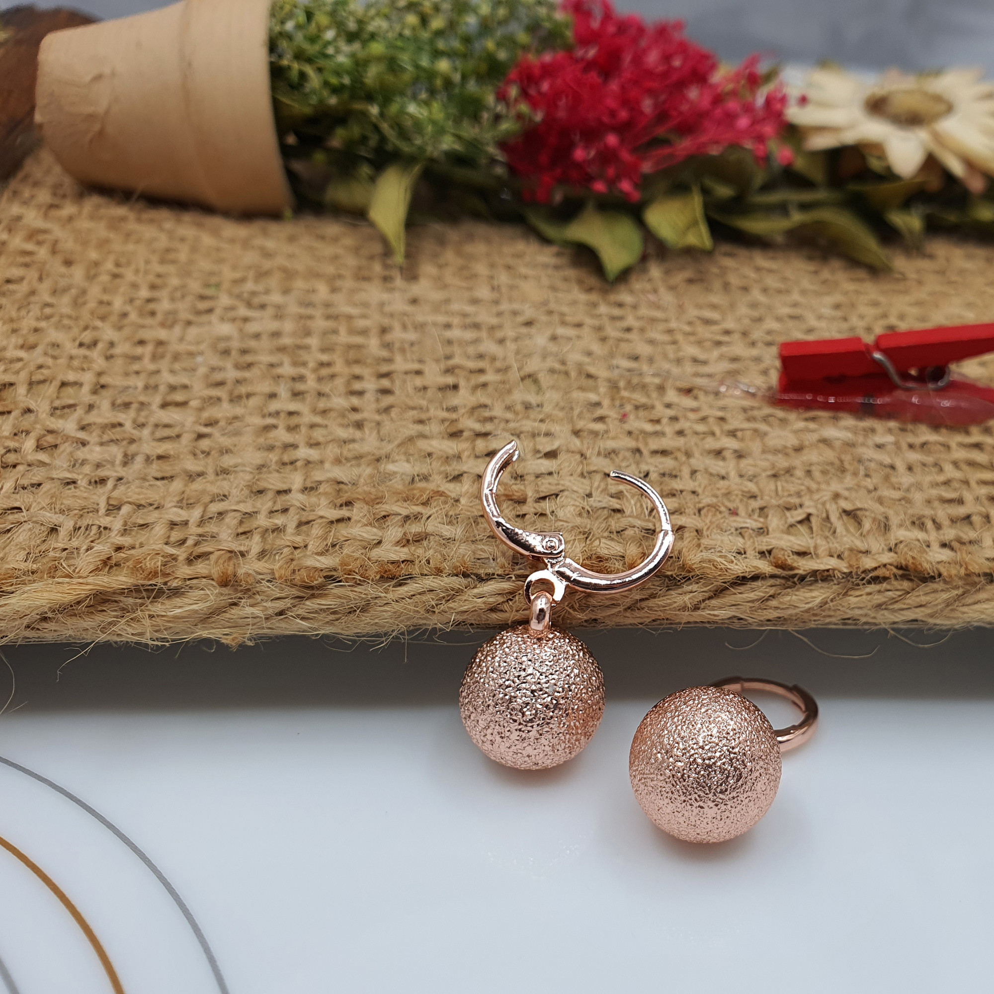 گوشواره زنانه ماصرم مدل توپی کد GO1451