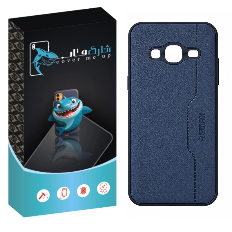 کاور شارک قاب مدل چرم RMX مناسب برای گوشی موبایل سامسونگ Galaxy J3