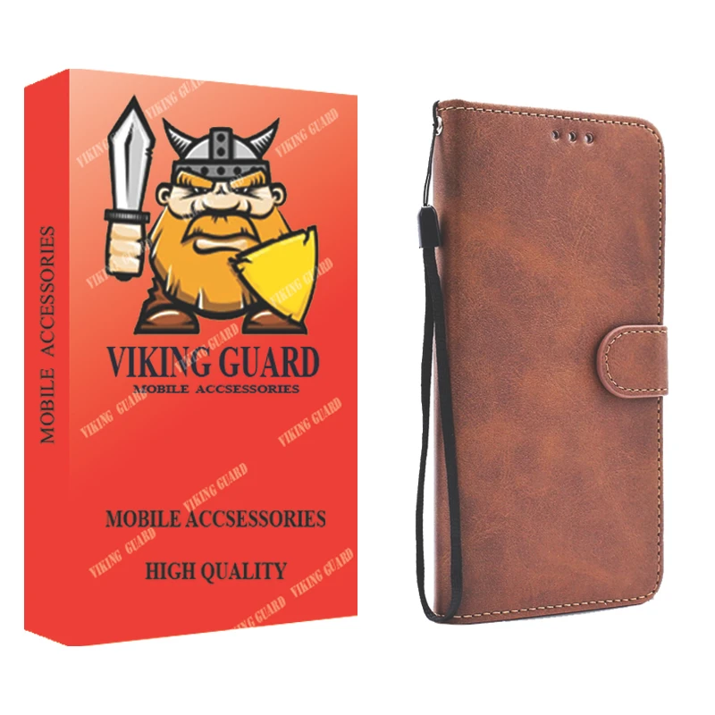 کیف کلاسوری وایکینگ گارد مدل چرمی مناسب برای گوشی موبایل سامسونگ Galaxy A34