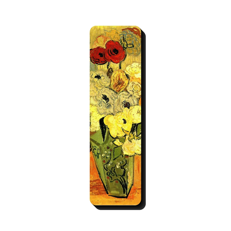 نشانگر کتاب مدل وینسنت ونگوگ طرح گلدان گل رز کد 9