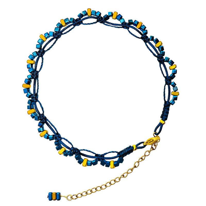 پابند زنانه دل تافته مدل حدید چرمی کد Del-A30 پابند زنانه دل تافته مدل حدید چرمی کد Del-A30