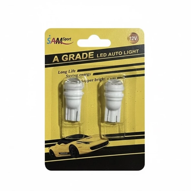 لامپ ال ای دی خودرو سام مدل سرامیکی پایه آریایی بسته دو عددی