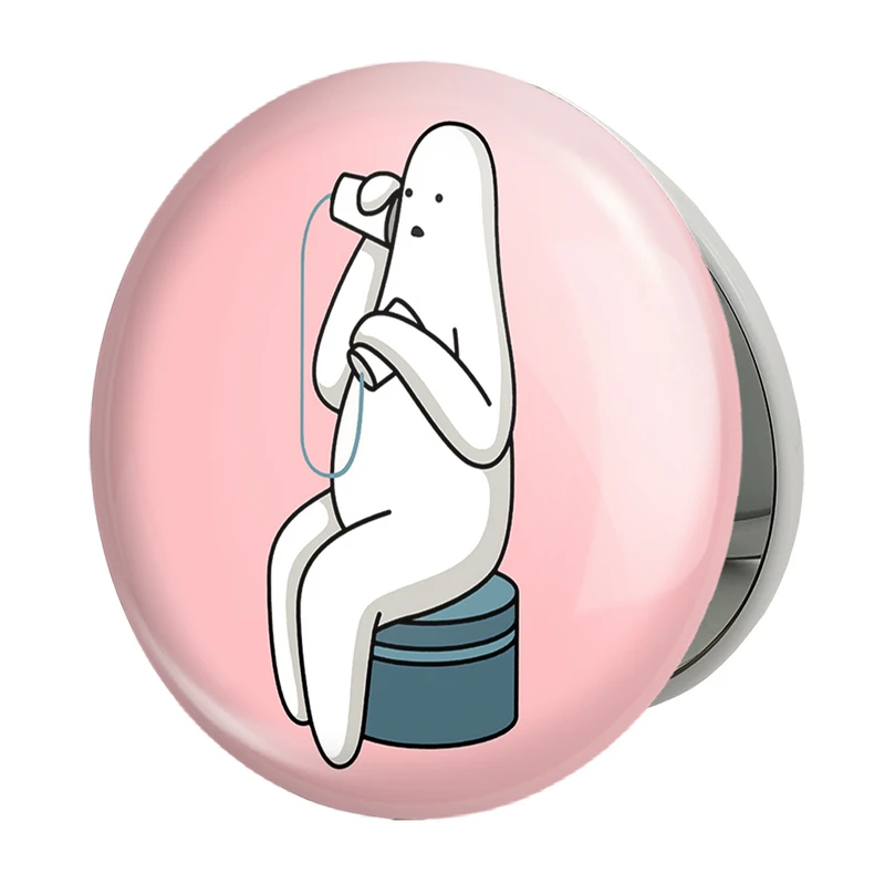 آینه جیبی خندالو طرح تنبل خسته مدل تاشو کد 29428