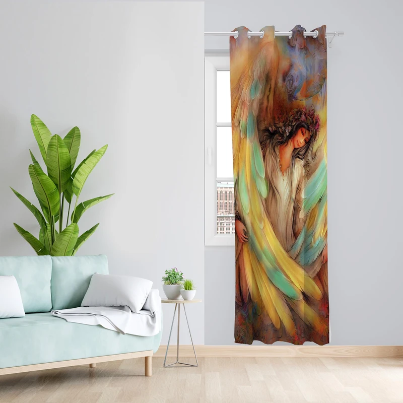 پرده مدل فرشته مخمل پانچی کد 1109 سایز 140x200 سانتی متر