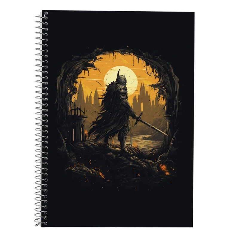 دفتر زبان 50 برگ مدوپد مدل دوخط طرح ارباب حلقه ها The Lord of the Rings کد DF3045