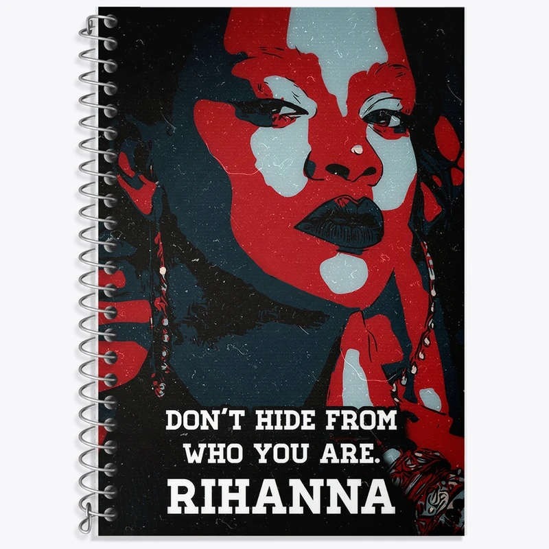دفتر لغت 50 برگ خندالو طرح ریانا (Rihanna) کد F1804