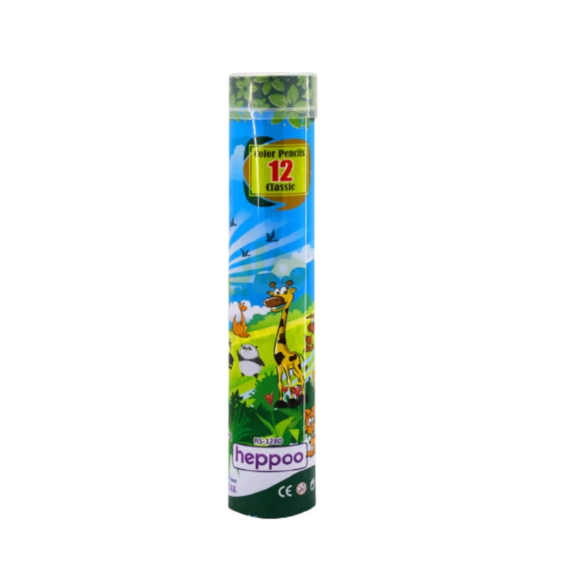 مداد رنگی 12 رنگ هیپو طرح مزرعه حیوانات مدل Rs-1280