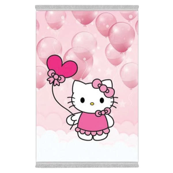 فرش پارچه‌ای دفه مدل فرشینه طرح فانتزی کد 8154