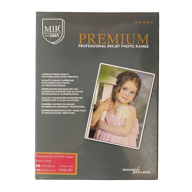 کاغذ عکس گلاسه براق میر مدل M260-PG سایز 18x13 بسته 100 عددی