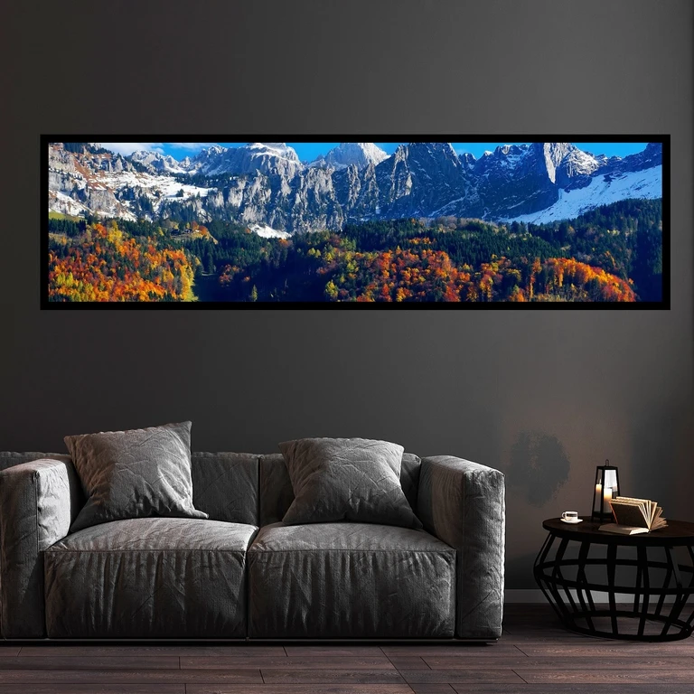 تابلو بکلیت طرح طبیعت کوهستان برفی مدل B-7535